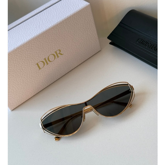 NEW Dior FilDior M1U Cat Eye Sunglasses in Gold Blue - Picture 7 of 7